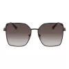 Longchamp LO173S5715001 Occhiali da sole donna - montatura nera, lenti grigie, 57 mm