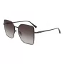Longchamp LO173S5715001 Occhiali da sole donna - montatura nera, lenti grigie, 57 mm