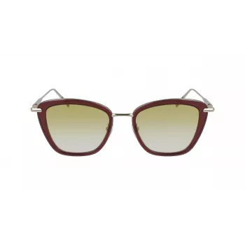 Longchamp LO638S-611 occhiali da sole donna cat-eye, montatura havana, lenti marroni sfumate, 52 mm