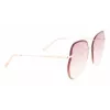 Longchamp occhiali da sole donna LO160S716 farfalla havana con lenti grigie sfumate (65/17/140 mm)