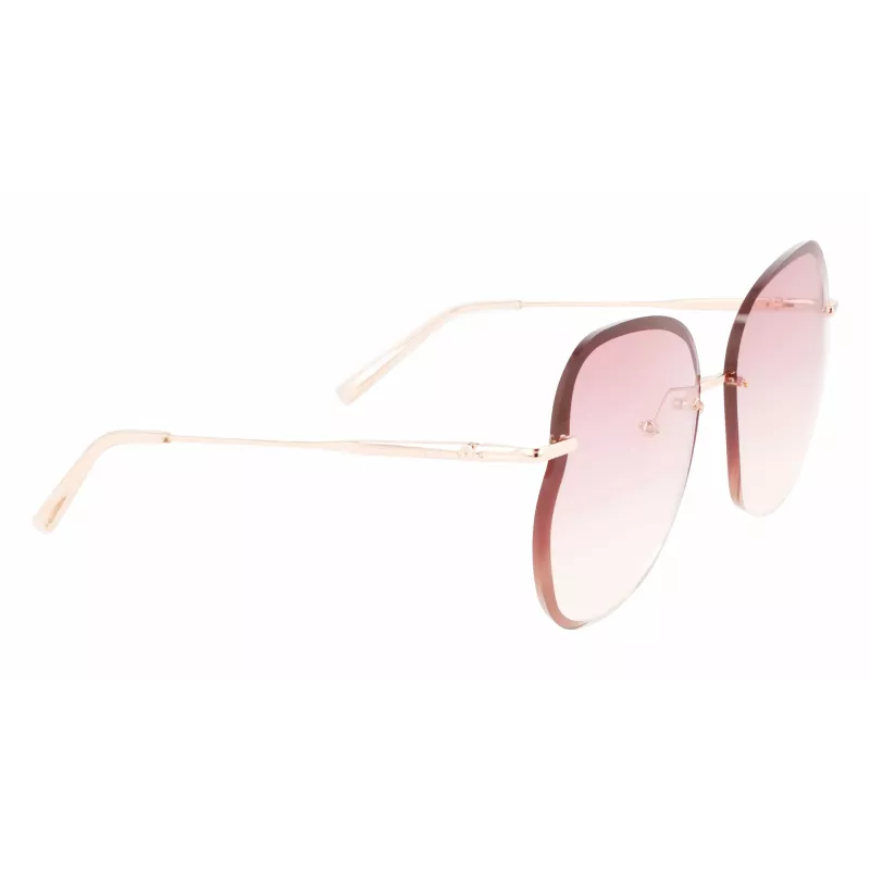 Longchamp occhiali da sole donna LO160S716 farfalla havana con lenti grigie sfumate (65/17/140 mm)
