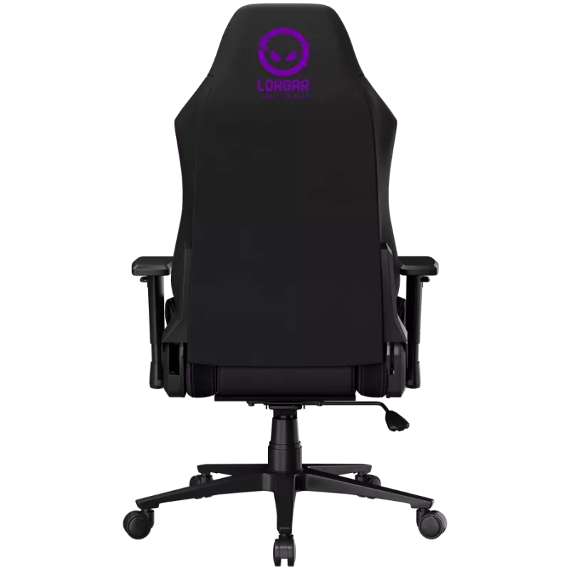 LORGAR CHA41 Sedia da gaming ergonomica Advanced, tessuto Premium Anti-Stain, nero/lilla