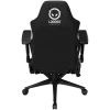 LORGAR CHA41 Sedia da gaming ergonomica Advanced, tessuto premium anti-macchia, nero/bianco
