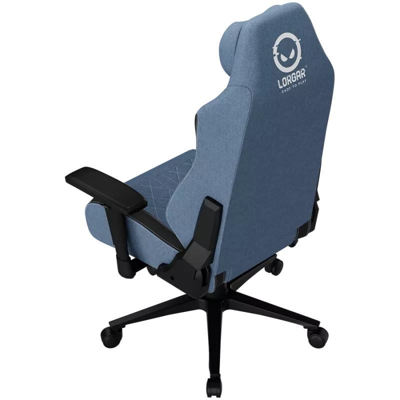 LORGAR CHA41 Sedia da gaming ergonomica Advanced, tessuto Premium Anti-Stain, blu