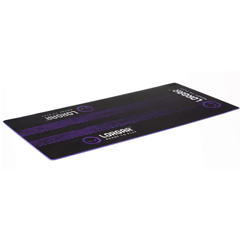 LORGAR RX1FM Tappetino da pavimento Sim Racing Advanced, con bordo overlock, 1700x700x3 mm, nero/viola
