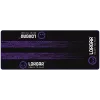 LORGAR RX1FM Tappetino da pavimento Sim Racing Advanced, con bordo overlock, 1700x700x3 mm, nero/viola