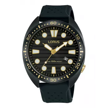 Lorus orologio al quarzo uomo RH927LX9 42mm acciaio inox quadrante nero