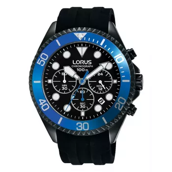 Lorus RT323GX9 orologio da uomo al quarzo 45mm acciaio inox quadrante nero cinturino