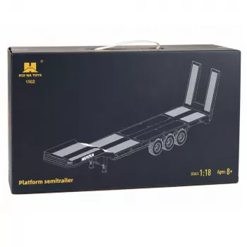 Rimorchio a pianale ribassato per Scania 770S Huina grigio 1:18