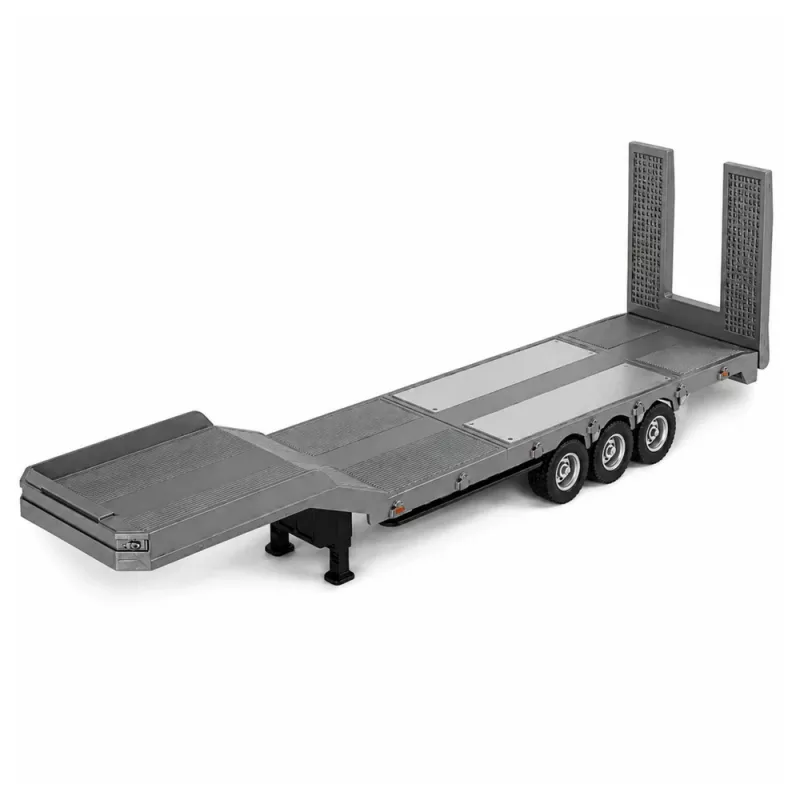 Rimorchio a pianale ribassato per Scania 770S Huina grigio 1:18