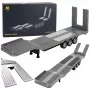Rimorchio a pianale ribassato per Scania 770S Huina grigio 1:18