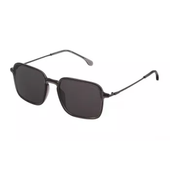 LOZZA Uomo SL4214M546S9P Occhiali da sole rettangolari acetato montatura nera lenti grigie polarizzate UV400 54/20/145 mm