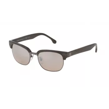 Occhiali da sole unisex LOZZA SL2253M52568X - montatura acetato Havana, lenti in policarbonato verdi, protezione UV400, 52 mm