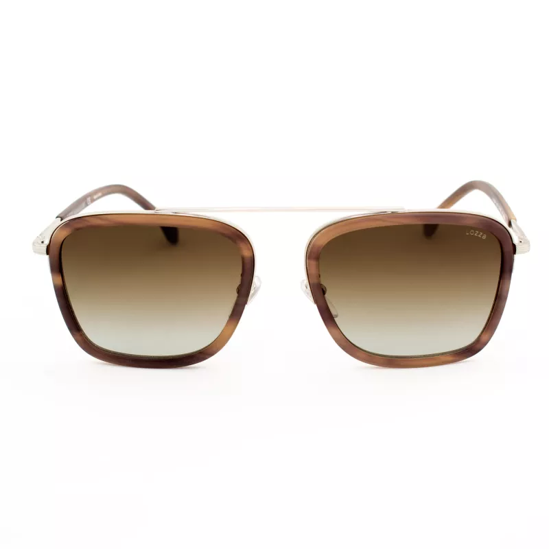 LOZZA SL2291M-579Y Uomo Occhiali da Sole Rettangolari in Acetato Havana 54mm
