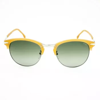 LOZZA SL2293M-579V Occhiali da sole uomo, squadrati, montatura in acetato Havana, lenti in policarbonato verdi, 52 mm