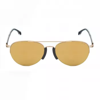 LOZZA SL2394-57300G Occhiali da sole uomo rettangolari, montatura Havana/marrone, lenti verdi, 57/15/140 mm