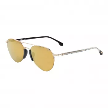 LOZZA SL2394-57300G Occhiali da sole uomo rettangolari, montatura Havana/marrone, lenti verdi, 57/15/140 mm