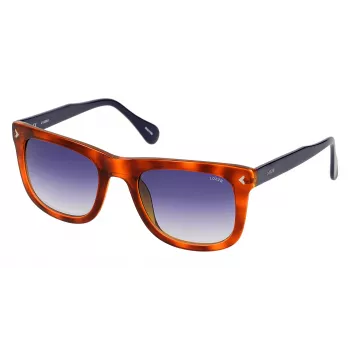 LOZZA SL4006M5209BG Occhiali da sole unisex - montatura in acetato nera, lenti in policarbonato grigie, protezione UV400, larghezza lente 52 mm