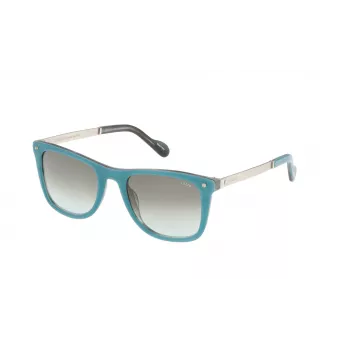 Occhiali da sole rettangolari unisex LOZZA SL4035M5306DK - montatura in acetato havana marrone con lenti in policarbonato sfumate marroni, protezione UV400, larghezza lente 53 mm