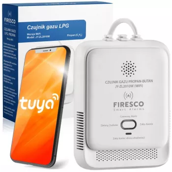 Sensore gas GPL propano butano Firesco JY-ZL2010W con WiFi Tuya App