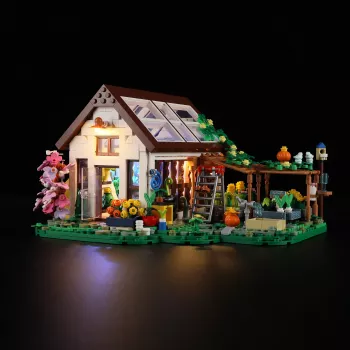 Lumibricks serra indoor con luce LED a spettro completo per la crescita, sistema idroponico, 6 capsule per piante, serbatoio dell'acqua 2,5 l, bianco