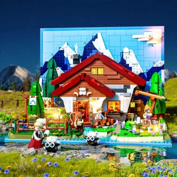 Lumibricks set di illuminazione LED per LEGO Ideas A-Frame Cabin (set 21338) - Schäferhütte