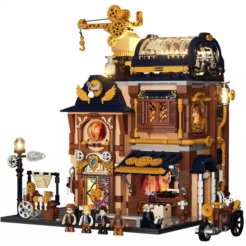 Lumibricks Steampunk Memory Shop kit casa delle bambole in miniatura fai da te