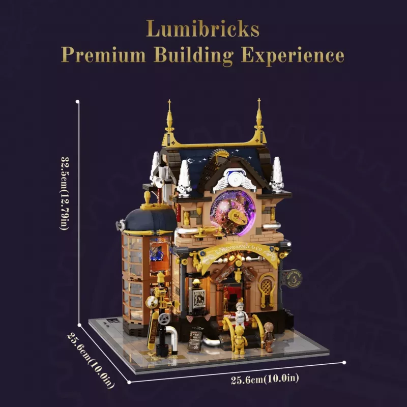 Lumibricks Steampunk Memory Shop kit casa delle bambole in miniatura fai da te