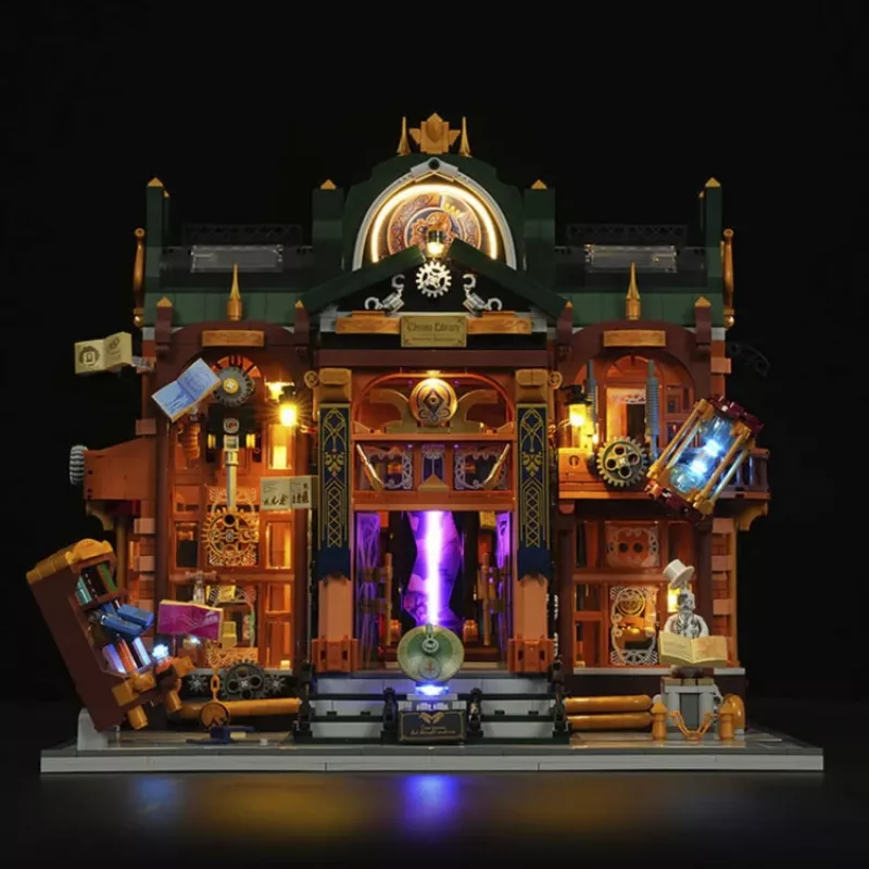 Lumibricks Steampunk Time Rift Library Kit libreria in miniatura fai da te Book Nook