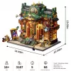 Lumibricks Steampunk Time Rift Library Kit libreria in miniatura fai da te Book Nook