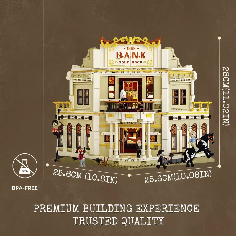 Lumibricks Western Bank Heist set da costruzione 1050 pezzi