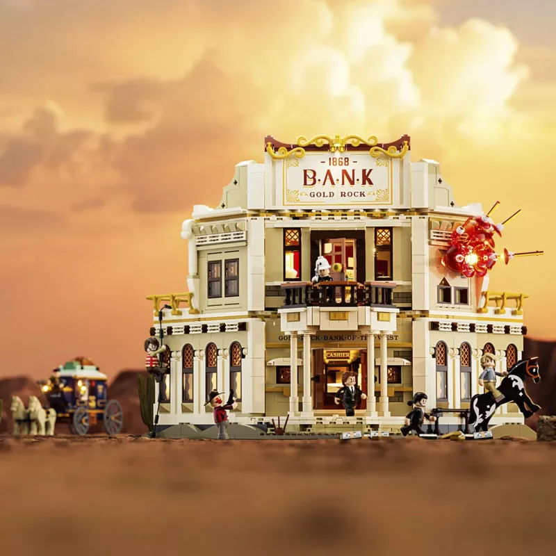Lumibricks Western Bank Heist set da costruzione 1050 pezzi