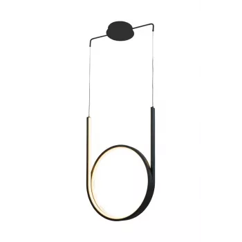 Lampada a sospensione 48W LED nero 2880lm