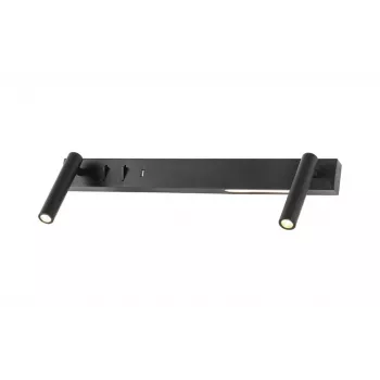Luminaire Wall 6+6W USB LED 660lm nero
