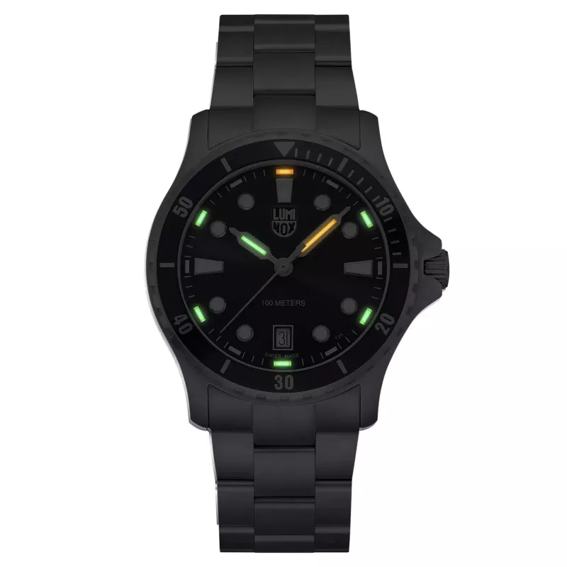 LUMINOX Uomo XS.0941 Atacama Field Automatic 1940 Series Orologio 44mm quadrante nero cinturino in pelle