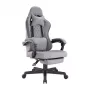 LUMIVIDA HS084714 Sedia da gaming ergonomica con supporto per testa e lombare, nero/rosso, pelle PU, inclinazione 90-155°, portata 150 kg