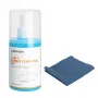 LUMIVIDA HS084912 Kit di pulizia schermo – 200 ml spray senza alcol, panno in microfibra 20x20 cm e spazzola morbida per LCD, LED, OLED, plasma, laptop, monitor, smartphone, tablet, fotocamere, occhiali