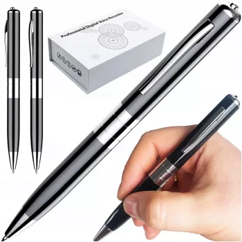 LUXURY-GOODS Mini penna sfera spia registratore vocale chiavetta USB 15H HQ con rilevamento microspie
