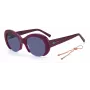 M MISSONI Occhiali da sole donna MMI0071SB3V - Montatura in acetato nero, lenti in policarbonato grigie, 52 mm