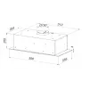 MAAN Ares M 60 Soft Touch cappa da cucina da incasso sottopensile 570 m³/h nero