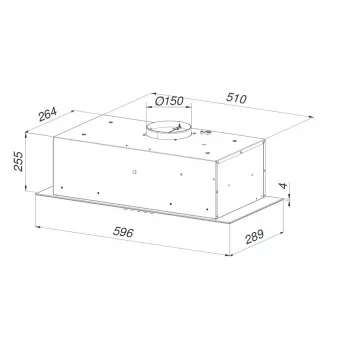 MAAN Ares M 60 Soft Touch cappa da cucina da incasso sottopensile 570 m³/h nero