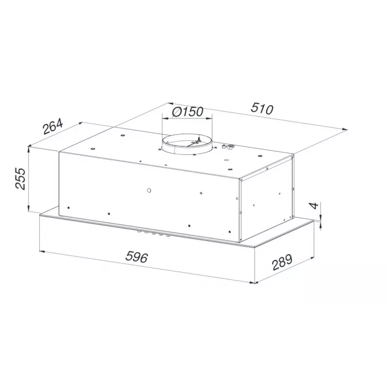 MAAN Ares M 60 Soft Touch cappa da cucina da incasso sottopensile 570 m³/h nero