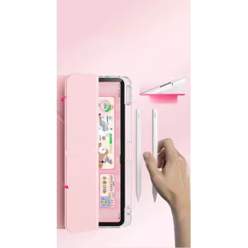 MACHINO TAB Cover per iPad Pro 2/3/4 11 2020/2021/2022 e iPad Air 4/5 10.9 e iPad Air 11 (2024) rosa