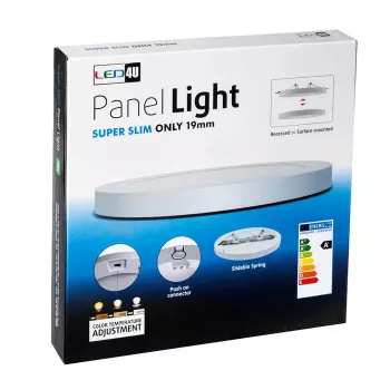 MACLEAN Pannello LED da soffitto 7in1 da incasso Ultra Slim 30W 3 colori (WW, NW, CW) Led4U LD142 con sensore a microonde e alimentatore integrato