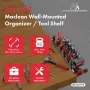 MACLEAN MC-141 organizer portautensili da parete con 20 contenitori e 11 ganci, nero/rosso, 800x400x195 mm