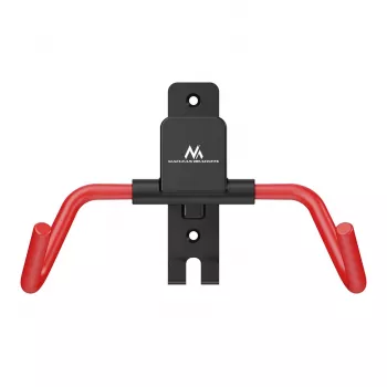 MACLEAN MC-172 portabici da parete orizzontale, acciaio, portata 30 kg, angolo regolabile, pieghevole, nero