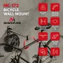 MACLEAN MC-172 portabici da parete orizzontale, acciaio, portata 30 kg, angolo regolabile, pieghevole, nero
