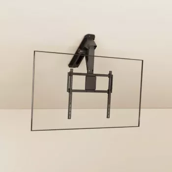 Maclean MC-176 T Supporto da soffitto elettrico per TV con controllo smart Tuya, VESA da 200x200 a 800x400, per TV da 43-86 pollici, portata 55 kg, nero