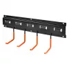 MACLEAN MC-193 organizer da parete per attrezzi da giardino con 5 supporti auto e 6 ganci pieghevoli, plastica ABS, grigio/nero