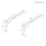 Maclean MC-195 staffe pieghevoli per mensole a parete, 300-600 mm, max. 50 kg, 2 pz.